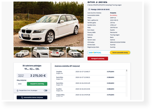 3. Select vehicle and bid